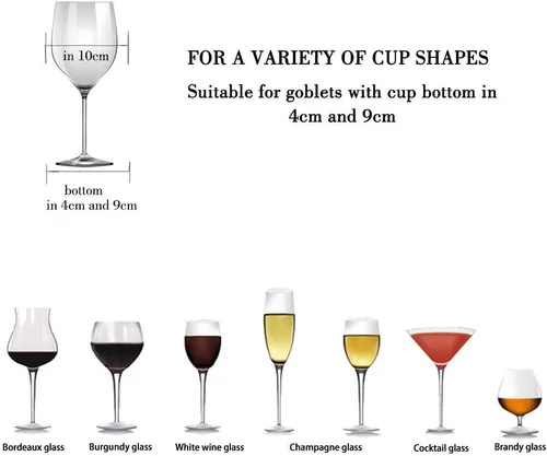 Vista 3 de FOMANSH Estante para Copas de Vino - Organizador de Metal para Soporte de Copas de Vino debajo del Gabinete, Soporte para Copas de Vino, Colgador