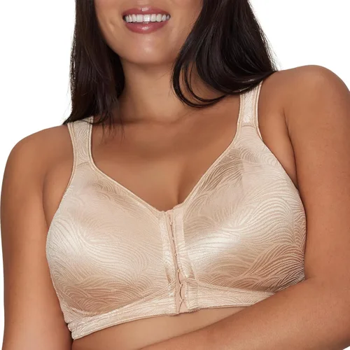 Vista 8 de Playtex Brasier inalámbrico de 18 horas con cierre frontal adicional para mujer, soporte trasero USE52E Negro