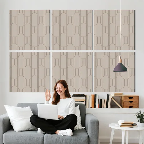 Vista 20 de 6 piezas de paneles acústicos, paneles absorbentes de sonido de 23.6x23.6 pulgadas, paneles de pared acústicos decorativos para grabación y estudio