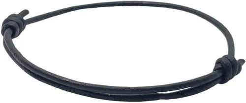 Vista 6 de Pulsera de cuero genuino de 2 mm para hombres - Pulsera ajustable hecha a mano, pulsera de cuero minimalista, accesorios simples, cuero premium