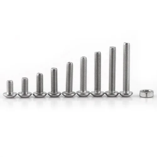 Vista 2 de Juego de pernos y tuercas, 340 piezas M3 de acero inoxidable SS304 cabeza de botón hexagonal tornillo tornillo tuerca surtido kit utilizado