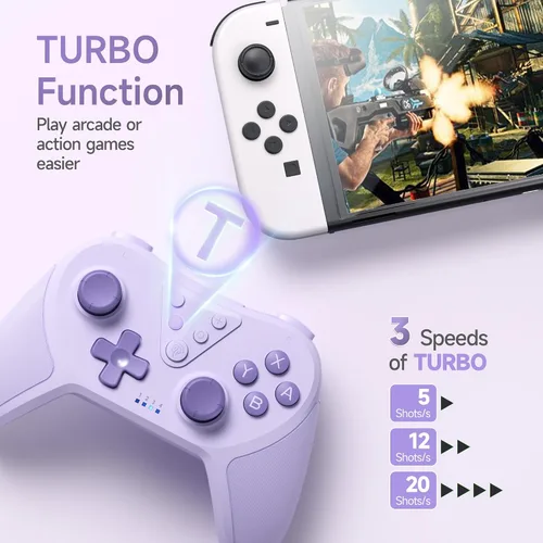 Vista 3 de EasySMX T37 Switch Controller, Wireless Switch Pro Controller for SwitchSwitch LiteSwitch OLED, Wireless Remote Gamepad with Joystick, Adjustable