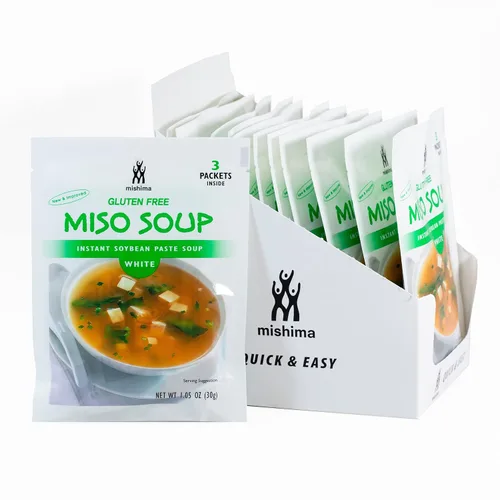 Vista 3 de Mishima Mezcla de sopa instantánea, miso blanco, paquetes de 1.05 onzas (paquete de 12)
