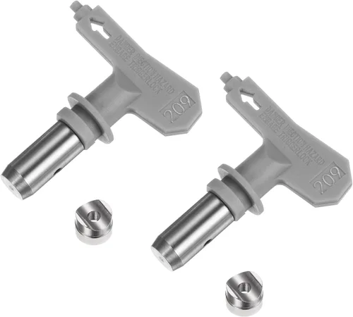 Vista 114 de uxcell 2 puntas de pulverización reversibles para pulverizador sin aire, 109 puntas de boquilla de pulverización de pintura, piezas de máquina