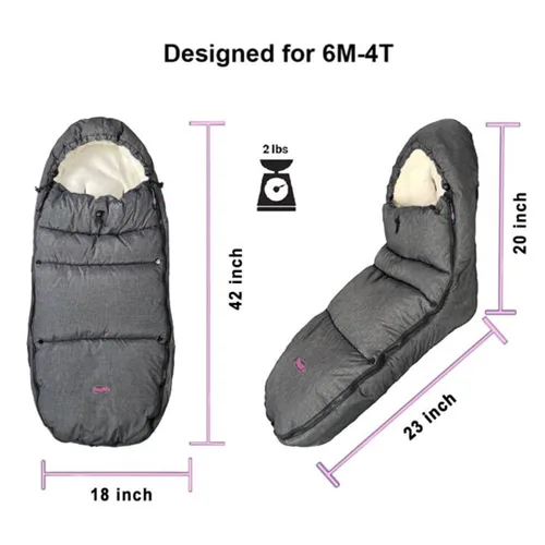 Vista 2 de funlife Saco impermeable para cochecito de invierno de alto rendimiento anti-patadas, se adapta a todos los equipos de viaje, altura de la pieza