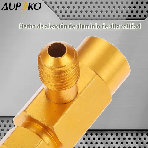 Vista 5 de R134A - Grifo de lata autosellante, rosca hembra de 1/2" RH x conector