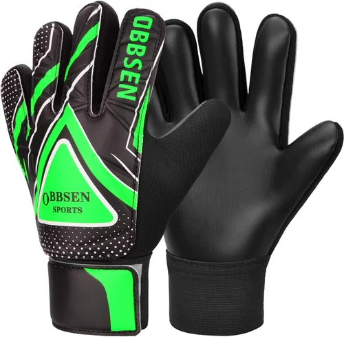 Vista 8 de Guantes de portero de fútbol para niños, jóvenes y adultos, guantes de portero de fútbol de agarre fuerte con protección para los dedos