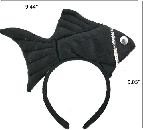 Vista 2 de Disfraz de animales marinos con diseño de peces y peces de colores para disfraz de Halloween Negro