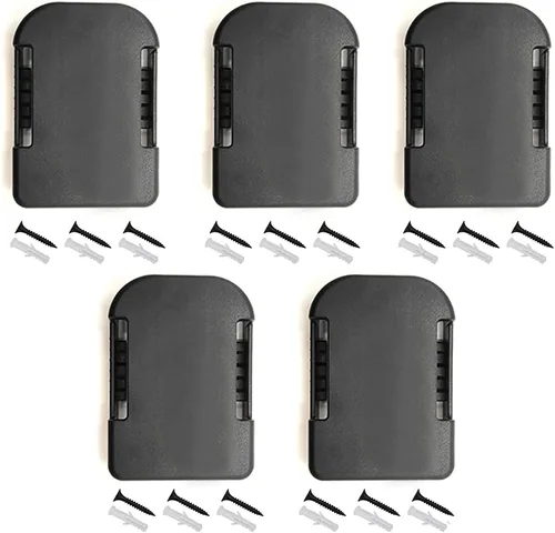 Vista 2 de Paquete de 5 estantes de almacenamiento de pared para baterías, soporte de batería compatible con Makita 18 V/para Bosch 18 V Li-ion