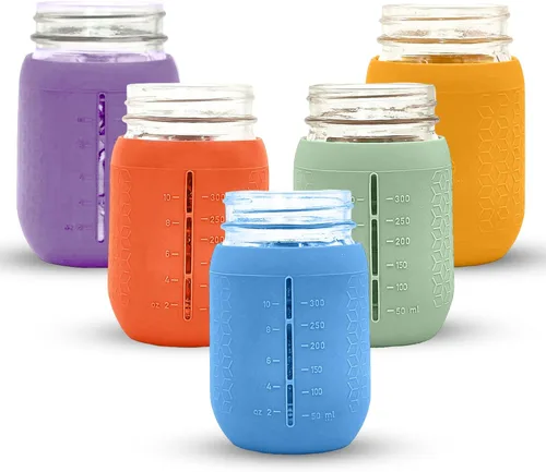Vista 10 de Mason Jar - Funda de silicona, boca regular de 16 onzas, otoño e