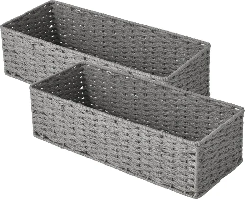 Vista 20 de StorageWorks - Cesta para tanque de inodoro para baño, cestas de almacenamiento de jacinto de agua para la parte superior del tanque de inodoro