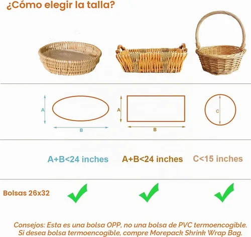Vista 5 de Morepack Bolsas de celofán para cestas de regalo de 26 x 32 pulgadas, 5