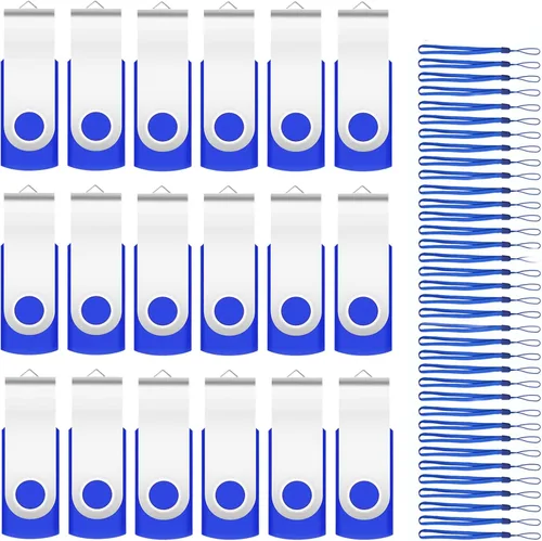 Vista 14 de Paquete de 50 unidades flash USB 2.0 de 128 MB, unidades flash USB 2.0 a granel para almacenamiento (azul) Unidades de pulgar de 128 GB a granel