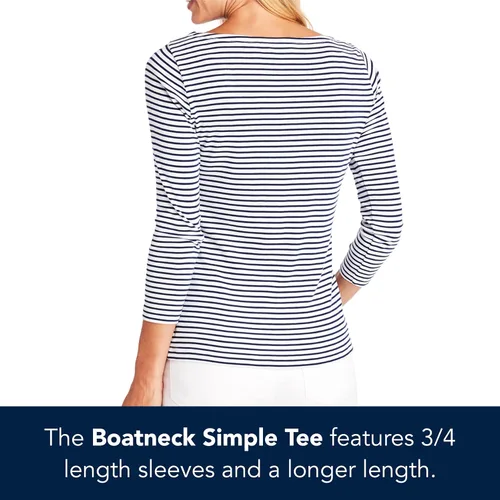 Vista 5 de Vineyard Vines Camiseta simple con cuello barco para mujer