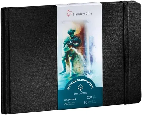 Vista 9 de Hahnemühle 10625357 Libro de acuarela 250 G/M2, 100% algodón, CUADERNO DE ACUARELA, TAMAÑO 19.5X19.5CM, 30 HOJAS/60 PÁGINAS, Blanco Natural