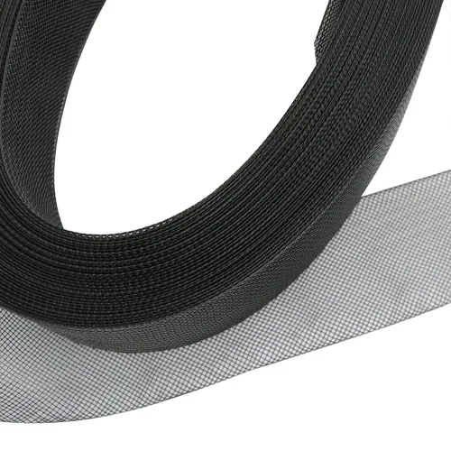Vista 5 de Stiff Horsehair Braid yyangz 50 yardas 2 pulgadas negro rígido poliéster trenza de crin para costura de poliéster deshuesado vestido de novia