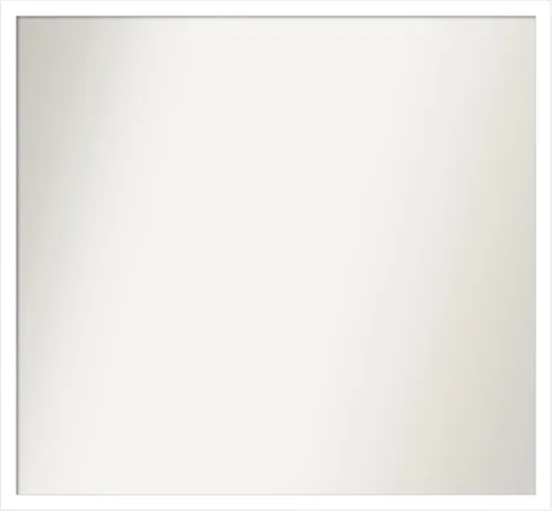 Vista 25 de Amanti Art Espejo de baño blanco para sobre el fregadero, 22 x 45 pulgadas, espejo de tocador rectangular blanco Lucie, marco de madera moderno