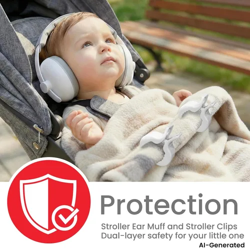 Vista 2 de Auriculares con cancelación de ruido para bebés con protección