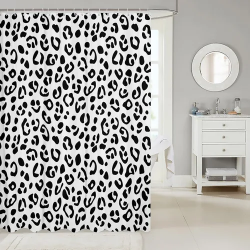 Vista 101 de Feelyou Cortina de ducha con diseño de gato para decoración de baño, bonita cortina de baño para puestos de bañeras, accesorios de baño divertidos