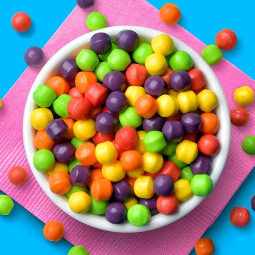 Vista 3 de SweeTARTS Mini masticable, caramelo, frutas mixtas, 12 onzas Cherry grape lemon apple orange, sweet tart chewy, resealable share bag, party candy