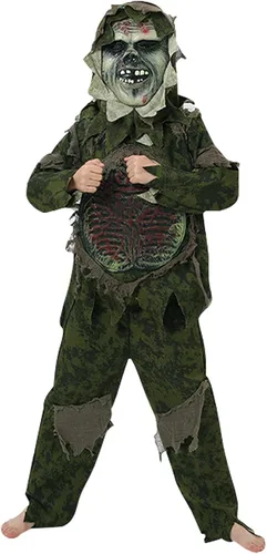 Vista 6 de Young Antelope Disfraz de zombi monstruo cosplay Halloween juegos de rol fiesta de disfraces forro polar verde con licencia oficial de star wars