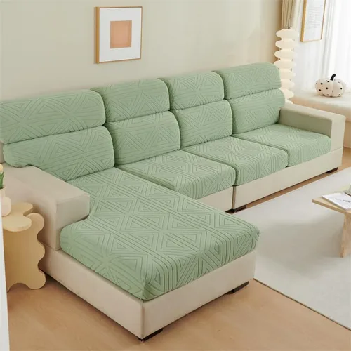 Vista 8 de INFLAG Fundas de sofá en forma de L, fundas de sofá mágicas, funda de sofá diván, funda elástica con banda elástica, protector de muebles para sala