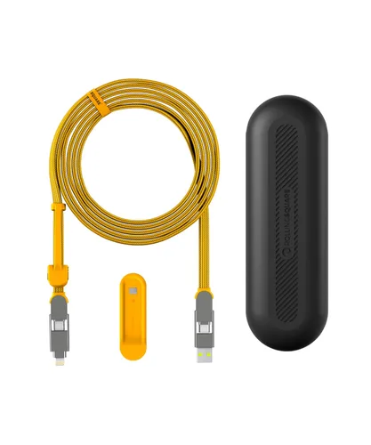 Vista 7 de Rolling Square inCharge XL - Cable de carga múltiple 6 en 1, cable USB portátil y USB-C con potencia de carga ultrarrápida de 100 W, 10 pies/9.8 ft