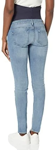 Vista 2 de Motherhood Maternity Women's Indigo Blue Super Stretch Secret Fit Over The Belly Skinny Jeans