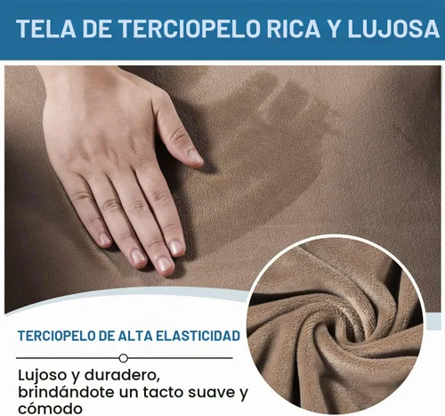 Vista 3 de H.VERSAILTEX Fundas elásticas de terciopelo para sillón reclinable, fundas para silla reclinable estilo de 4 piezas, funda para sillón reclinable
