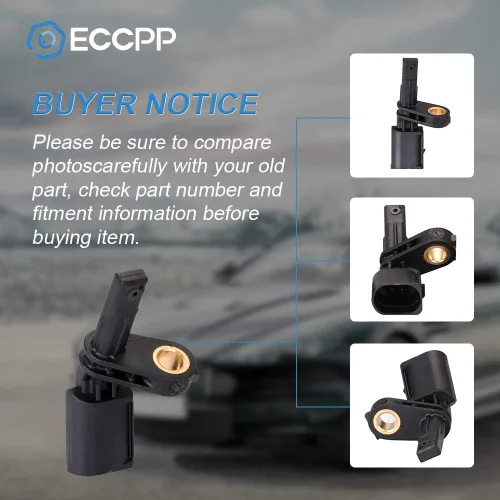 Vista 5 de ECCPP Sensor de velocidad de rueda ABS delantero izquierdo compatible con 2006-2013 A3, 2008-2011 TT, 2004-2005 para Porsche Carrera GT, para VW