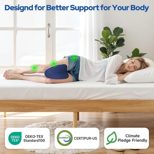 Vista 6 de Almohada de Rodilla para Personas que Duermen de Lado, Almohada de Pierna para Dormir de Lado, Almohada de Cuña de Espuma con Memoria