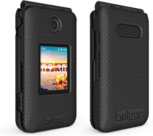 Vista 3 de BELTRON Funda para AT&T Cingular Flip IV con clip para cinturón (U102AA) - Negro