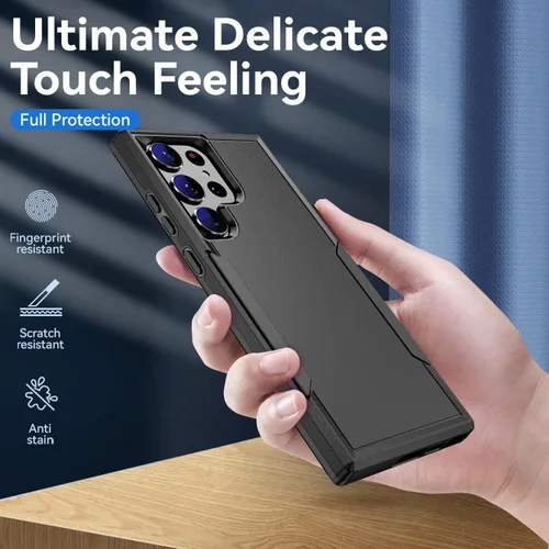 Vista 3 de Funda para S23 Ultra, con protector de pantalla HD [probada contra caídas de grado militar], resistente, resistente, a prueba de golpes, para Galax