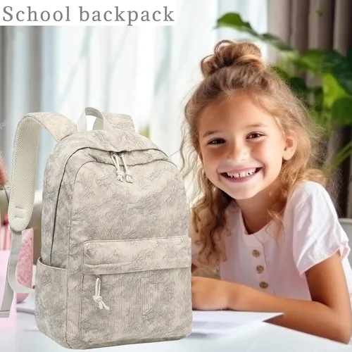 Vista 42 de LOIDOU Mochila para adolescentes y niñas, mochila escolar con lonchera y estuche para lápices, juego de bolsas escolares 3 en 1