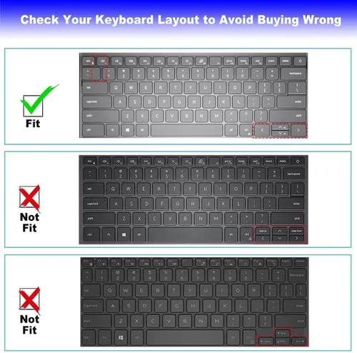 Vista 2 de Funda de teclado para Dell Inspiron 14 5410 5415 5418 5420 5425 5430 7415 7420 7425 7430 7435, Dell Inspiron 16 5620 5625 5630 7620 7630, Inspiron
