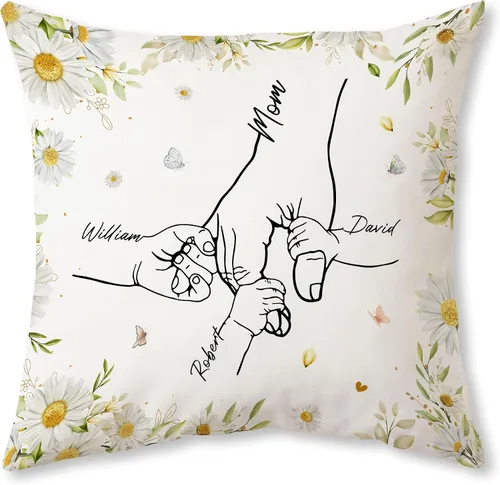 Vista 18 de Hyturtle Personalized Best Mom Pillow with Insert – Custom Gift for Mother from Daughter Son – Inspirational Cushion for Birthday, Christmas, Mom