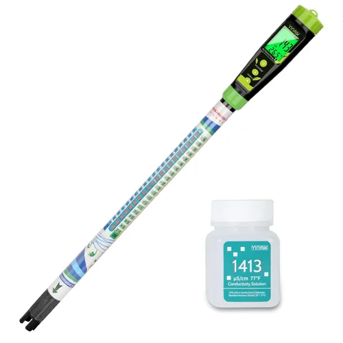 Vista 7 de Truncheon EC PPM Medidor de nutrientes para hidropónico, barra de comprobador de conductividad para cultivo hidropónico PPM herramienta de medición