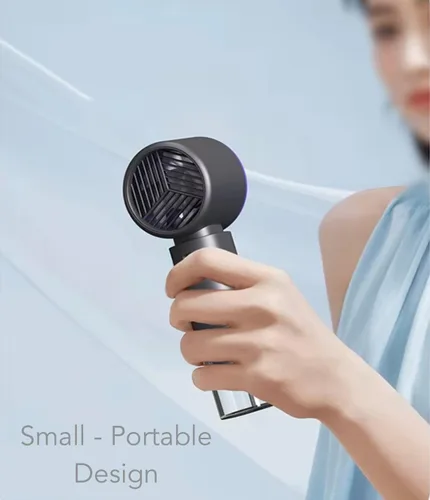 Vista 6 de FAMKA - Ventilador de nebulización de mano portátil, potente de alta velocidad, pequeño ventilador de refrigeración personal recargable, niebla
