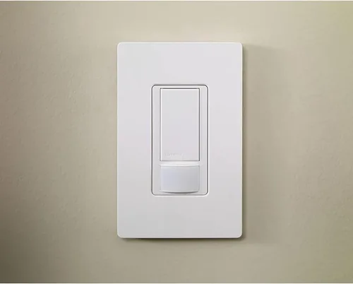 Vista 6 de Lutron Maestro Vacancy - Interruptor de luz con sensor de movimiento para baño, garaje, lavandería y armario, para cualquier bombilla, solo apagado