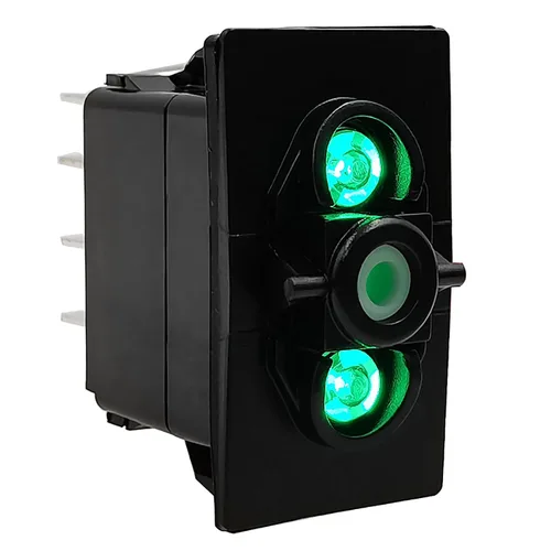 Vista 10 de Dual Blue Led 7 Pin ON-Off-ON DPDT 3 Way Rocker Switch Base para ARB/Carling Auto Marine Boat Dashboard Switch Reemplazo 12V/24V IP68