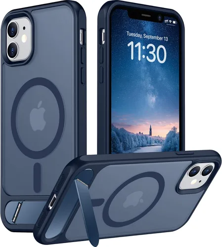 Vista 53 de Funda para iPhone 11 con compatibilidad magnética, [Soporte invisible incorporado][Compatible con MagSafe]