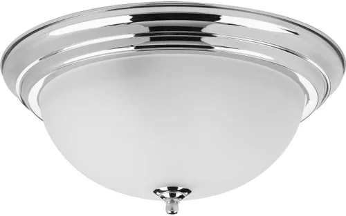 Vista 24 de Progress Lighting 2-Light Ceiling Light, Flush Mount Ceiling Light Fixture for Interior Kitchen Lights, Hallway, Bedroom, Living Room, 13-1/4
