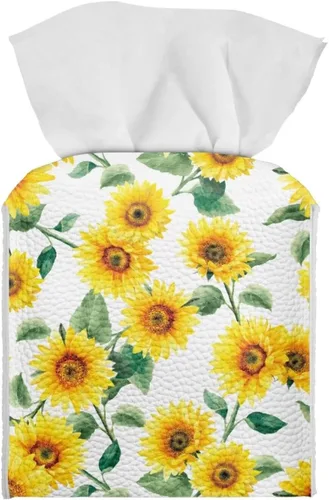 Vista 49 de 250th Anniversary Square Tissue Box Cover Pu Leather Tissue Holder Facial Paper Cover Waterproof Toilet Paper Holder for Bathroom Bedroom Modern