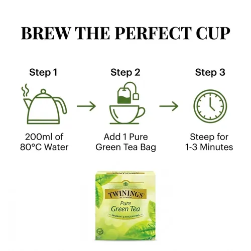 Vista 5 de Twinings Té - Bolsas de té verde puro y natural, 100