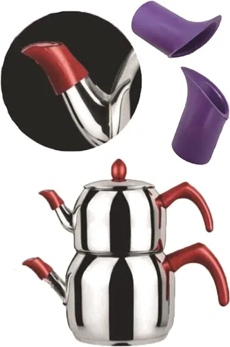 Vista 4 de 2 unids tetera cafetera boquilla cubierta manga a prueba de fugas goteo silicona boquilla vertedor