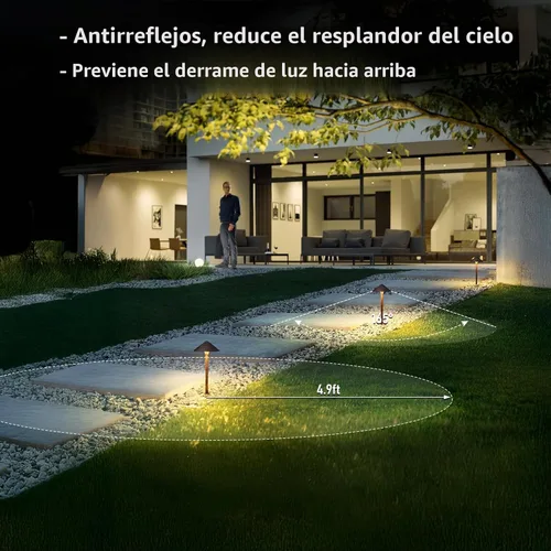 Vista 5 de LEONLITE Paquete de 4 luces LED 5CCT de bajo voltaje para trayectoria, 12