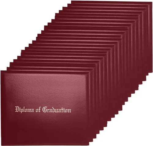 Vista 31 de Funda para diploma 8.5x11 de cuero sintético acolchada para certificados, color negro Cubierta de certificado de premio de grado de diploma