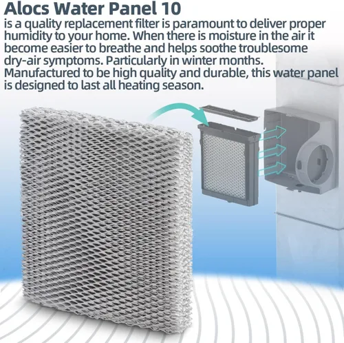 Vista 5 de Panel de agua 10 almohadillas de filtro de humidificador de repuesto para Aprilaire 110 220 500 500A 500M 550 550A 558; filtro de agua de horno