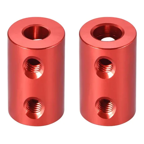 Vista 7 de TA-VIGOR Juego de 2 tornillos de acoplamiento de eje de 0.197 in a 0.197 in, conector de junta rígida de eje L20 x D12, aleación de aluminio