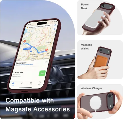 Vista 1263 de Funda para Google Pixel 10 Pro XL, cubierta magnética mate, color negro Fit for MagSafe, Screen Protector included, Shockproof Military Grade